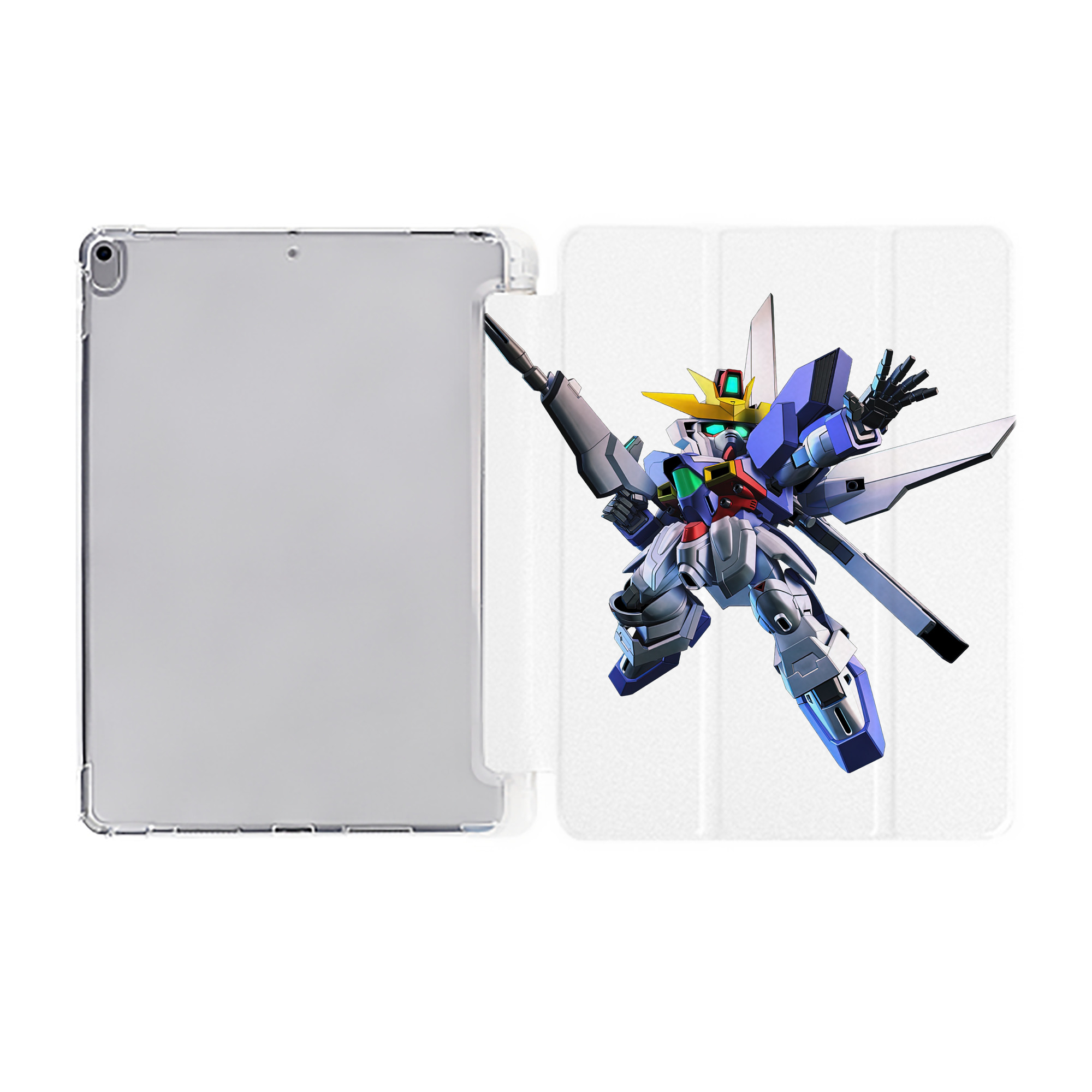 （画像用） 機動戦士ガンダム Mobile Suit Gundam IPad ケース ペン収納付き 三つ折りスタンド PUレザー×シリコン 対応機種9.5/10.5/10.9インチ